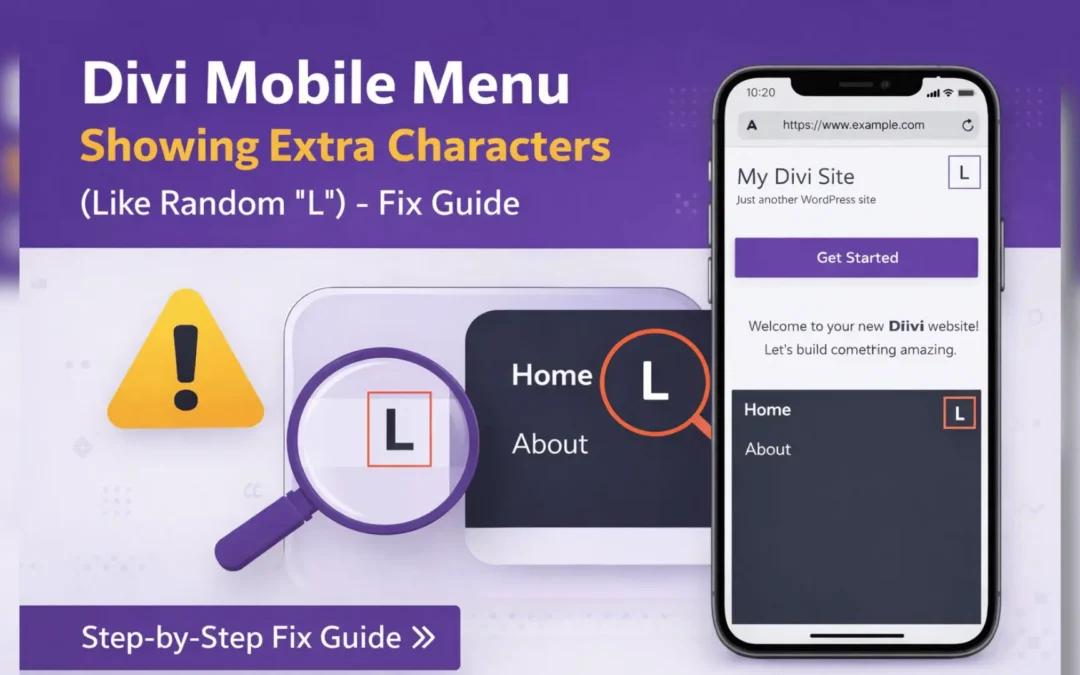 Divi Mobile Menu Showing Extra Characters or Symbols (Like Random “L”) – Fix Guide